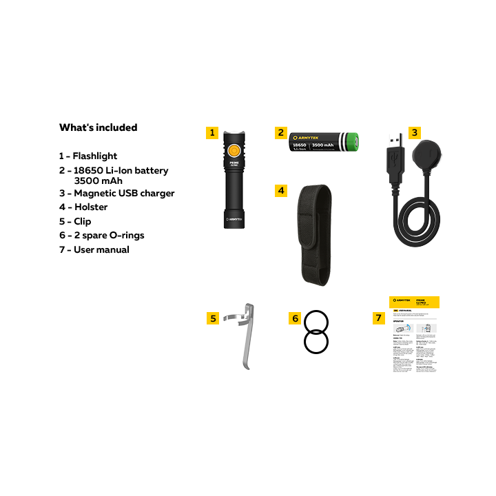 Latarka akumulatorowa Armytek Prime C2 Pro V4 Magnet USB 2400lm Zimny