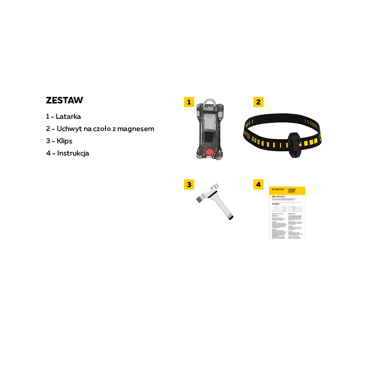 Latarka Armytek Zippy WR Set Yellow Zimny/Czerwony